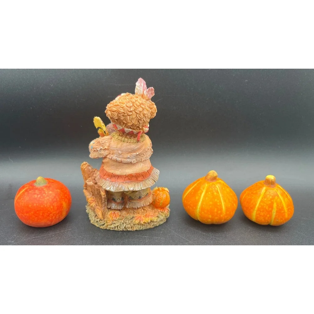 4 pc K's Collection Thanksgiving Teddy Bear Turkey Jack-O-Lanterns Autumn Fall